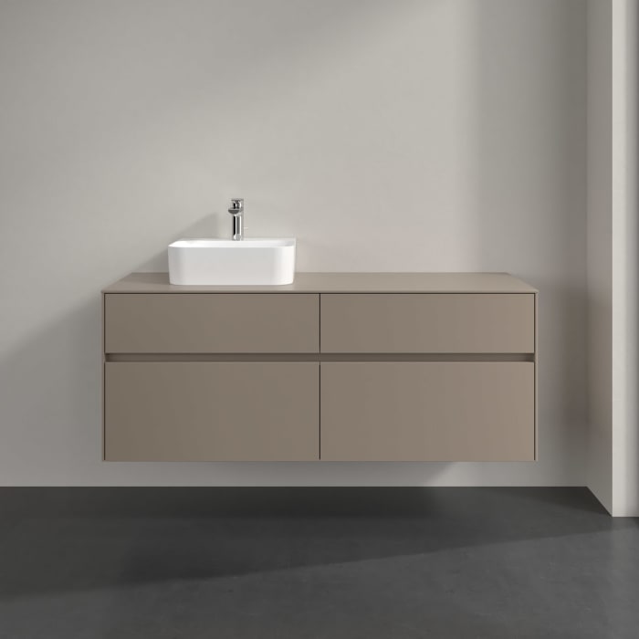 Villeroy & Boch Collaro Waschtischunterschrank 140 x 54,8 cm , mit LED-Beleuchtung, mit 4 Auszügen