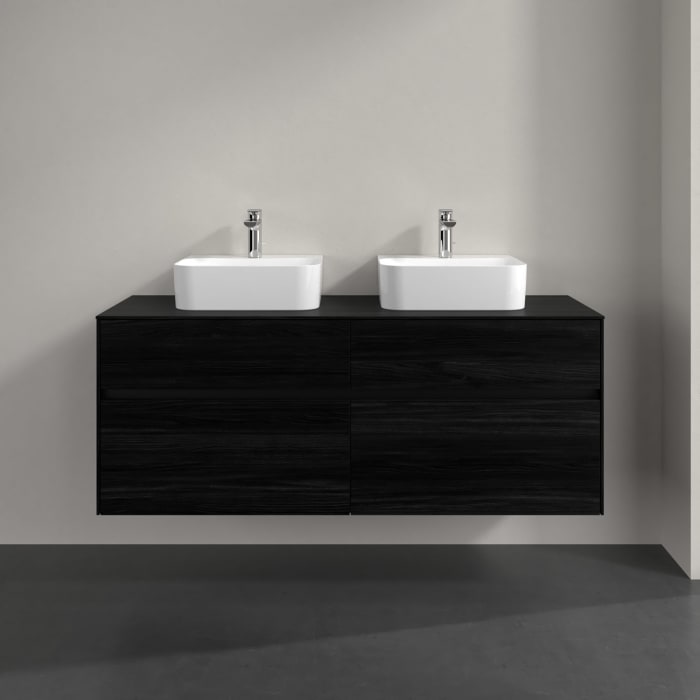 Villeroy & Boch Collaro Waschtischunterschrank 140 x 54,8 cm , mit LED-Beleuchtung, mit 4 Auszügen