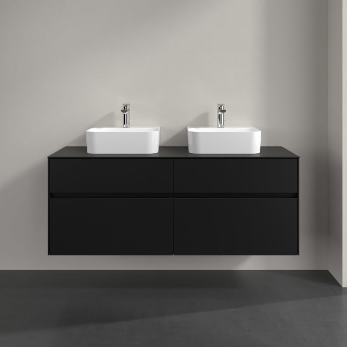 Villeroy & Boch Collaro Waschtischunterschrank 140 x 54,8 cm , mit LED-Beleuchtung, mit 4 Auszügen