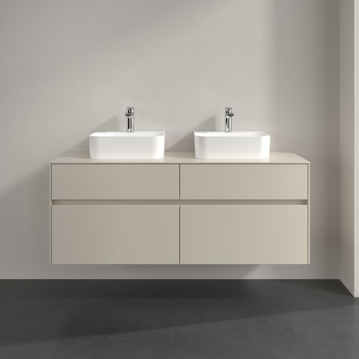 Villeroy & Boch Collaro Waschtischunterschrank 140 x 54,8 cm , mit LED-Beleuchtung, mit 4 Auszügen