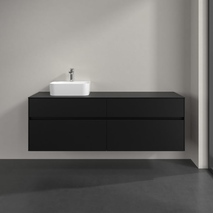 Villeroy & Boch Collaro Waschtischunterschrank 160 x 54,8 cm , mit LED-Beleuchtung, mit 4 Auszügen