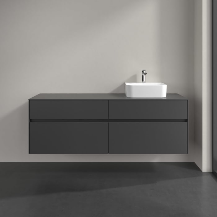 Villeroy & Boch Collaro Waschtischunterschrank 160 x 54,8 cm , mit LED-Beleuchtung, mit 4 Auszügen