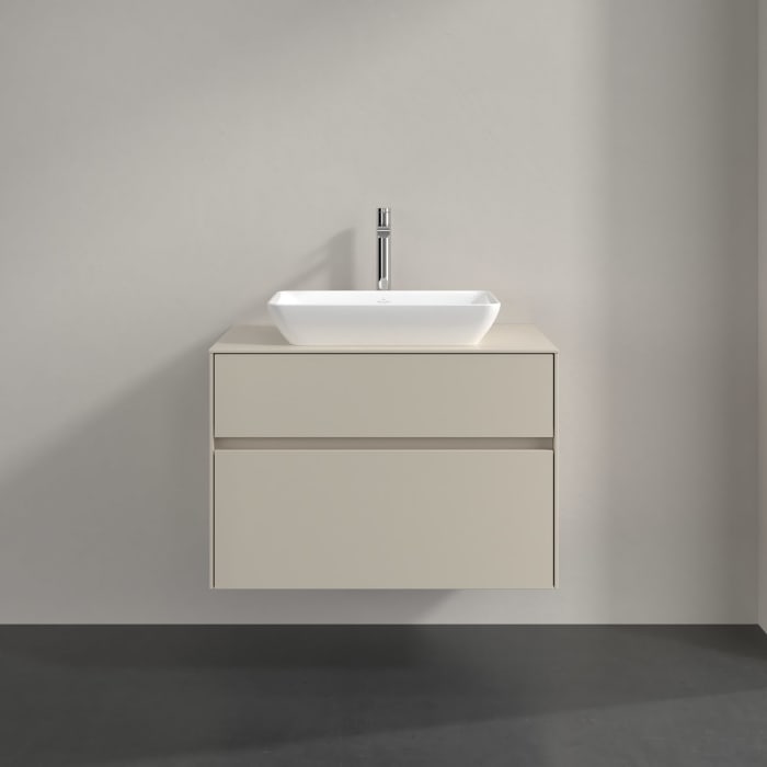 Villeroy & Boch Collaro Waschtischunterschrank 80 x 54,8 cm , mit LED-Beleuchtung, mit 2 Auszügen