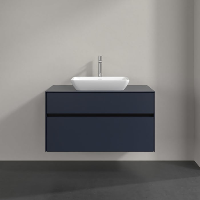 Villeroy & Boch Collaro Waschtischunterschrank 100 x 54,8 cm , mit LED-Beleuchtung, mit 2 Auszügen