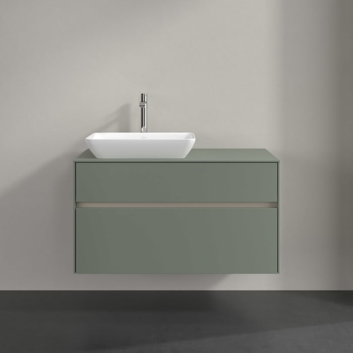 Villeroy & Boch Collaro Waschtischunterschrank 100 x 54,8 cm , mit LED-Beleuchtung, mit 2 Auszügen