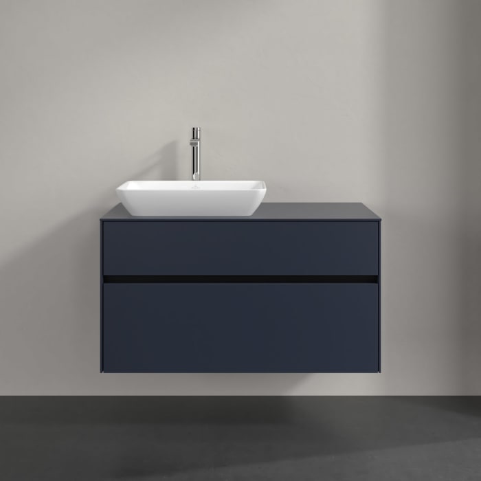 Villeroy & Boch Collaro Waschtischunterschrank 100 x 54,8 cm , mit LED-Beleuchtung, mit 2 Auszügen