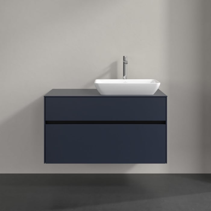 Villeroy & Boch Collaro Waschtischunterschrank 100 x 54,8 cm , mit LED-Beleuchtung, mit 2 Auszügen