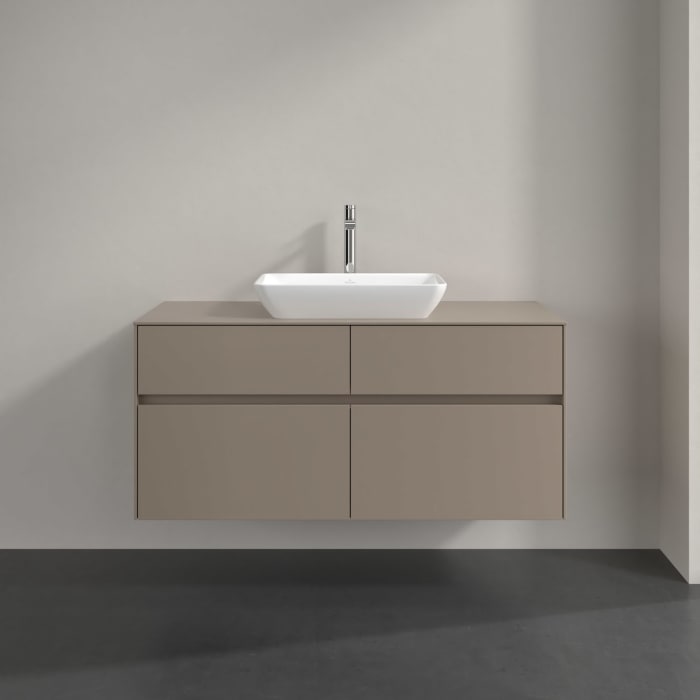 Villeroy & Boch Collaro Waschtischunterschrank 120 x 54,8 cm , mit LED-Beleuchtung, mit 4 Auszügen
