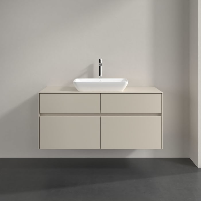 Villeroy & Boch Collaro Waschtischunterschrank 120 x 54,8 cm , mit LED-Beleuchtung, mit 4 Auszügen