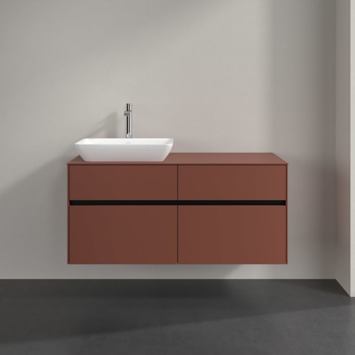 Villeroy & Boch Collaro Waschtischunterschrank 120 x 54,8 cm , mit LED-Beleuchtung, mit 4 Auszügen