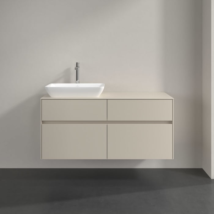 Villeroy & Boch Collaro Waschtischunterschrank 120 x 54,8 cm , mit LED-Beleuchtung, mit 4 Auszügen