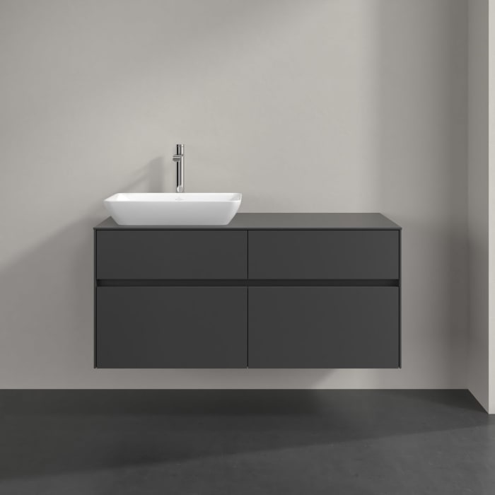 Villeroy & Boch Collaro Waschtischunterschrank 120 x 54,8 cm , mit LED-Beleuchtung, mit 4 Auszügen