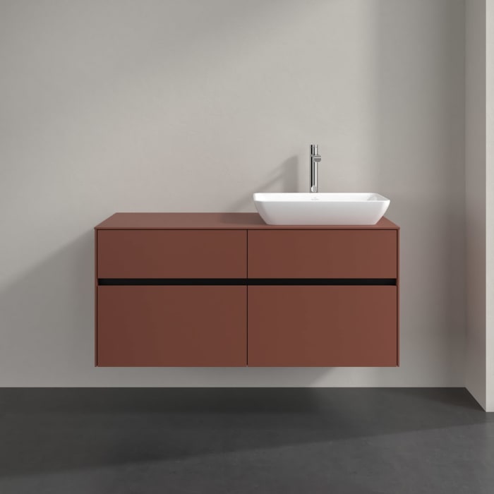 Villeroy & Boch Collaro Waschtischunterschrank 120 x 54,8 cm , mit LED-Beleuchtung, mit 4 Auszügen