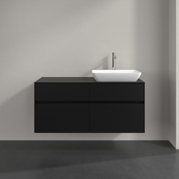 Villeroy & Boch Collaro Waschtischunterschrank 120 x 54,8 cm , mit LED-Beleuchtung, mit 4 Auszügen