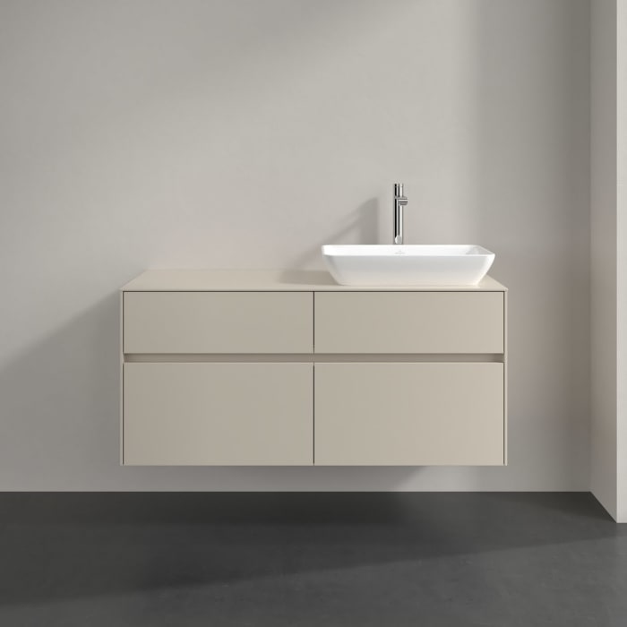 Villeroy & Boch Collaro Waschtischunterschrank 120 x 54,8 cm , mit LED-Beleuchtung, mit 4 Auszügen