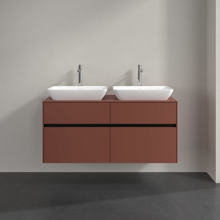 Villeroy & Boch Collaro Waschtischunterschrank 120 x 54,8 cm , mit LED-Beleuchtung, mit 4 Auszügen