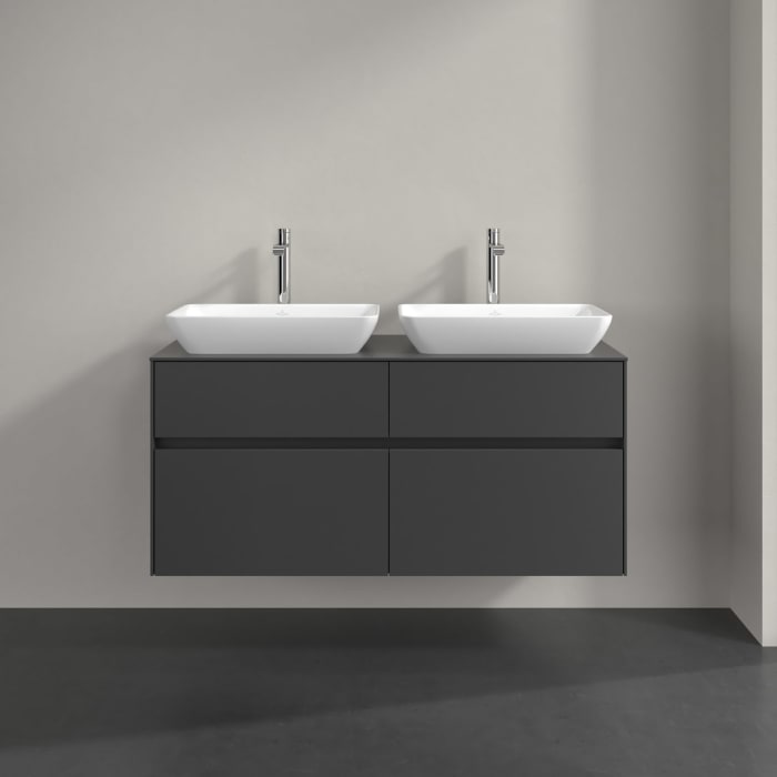 Villeroy & Boch Collaro Waschtischunterschrank 120 x 54,8 cm , mit LED-Beleuchtung, mit 4 Auszügen