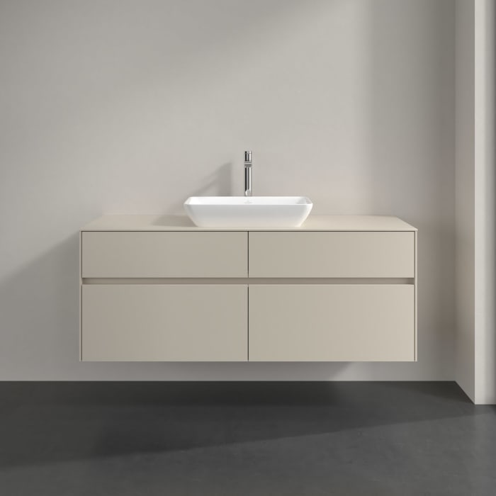 Villeroy & Boch Collaro Waschtischunterschrank 140 x 54,8 cm , mit LED-Beleuchtung, mit 4 Auszügen