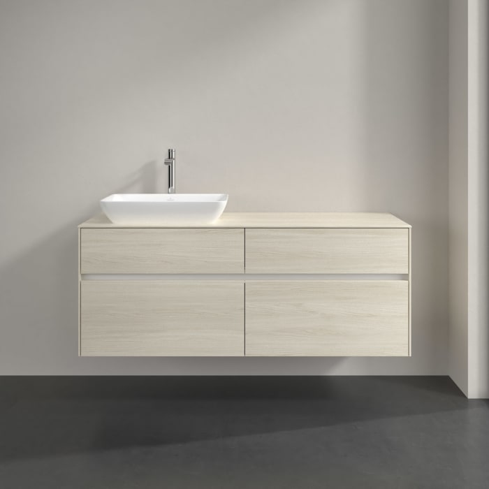 Villeroy & Boch Collaro Waschtischunterschrank 140 x 54,8 cm , mit LED-Beleuchtung, mit 4 Auszügen