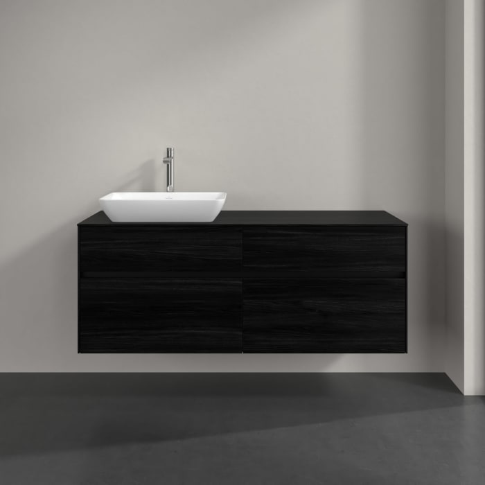 Villeroy & Boch Collaro Waschtischunterschrank 140 x 54,8 cm , mit LED-Beleuchtung, mit 4 Auszügen