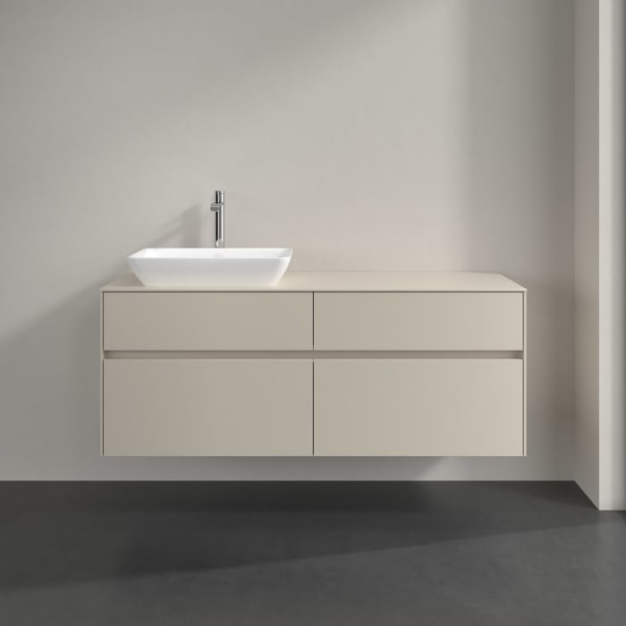 Villeroy & Boch Collaro Waschtischunterschrank 140 x 54,8 cm , mit LED-Beleuchtung, mit 4 Auszügen