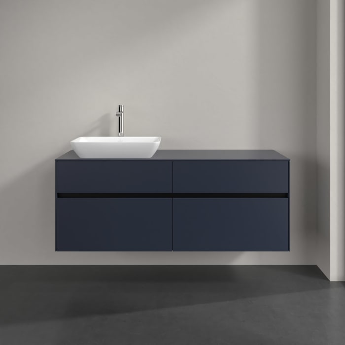 Villeroy & Boch Collaro Waschtischunterschrank 140 x 54,8 cm , mit LED-Beleuchtung, mit 4 Auszügen