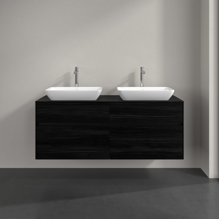 Villeroy & Boch Collaro Waschtischunterschrank 140 x 54,8 cm , mit LED-Beleuchtung, mit 4 Auszügen