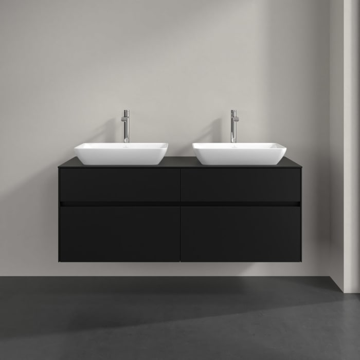 Villeroy & Boch Collaro Waschtischunterschrank 140 x 54,8 cm , mit LED-Beleuchtung, mit 4 Auszügen