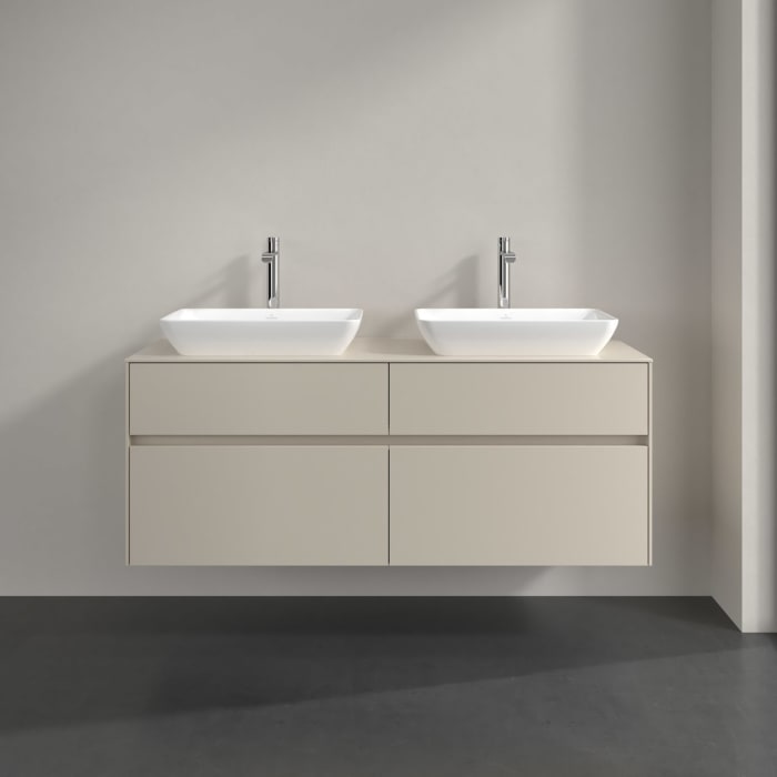 Villeroy & Boch Collaro Waschtischunterschrank 140 x 54,8 cm , mit LED-Beleuchtung, mit 4 Auszügen