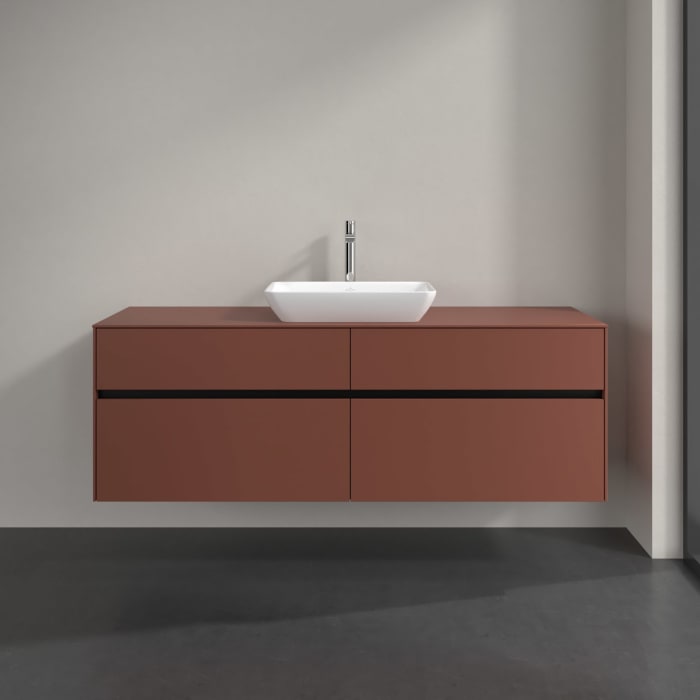 Villeroy & Boch Collaro Waschtischunterschrank 160 x 54,8 cm , mit LED-Beleuchtung, mit 4 Auszügen