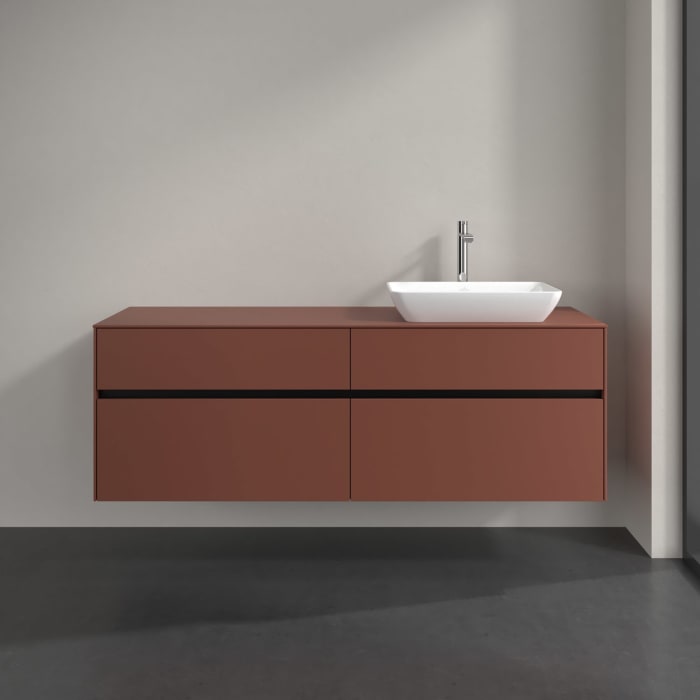 Villeroy & Boch Collaro Waschtischunterschrank 160 x 54,8 cm , mit LED-Beleuchtung, mit 4 Auszügen