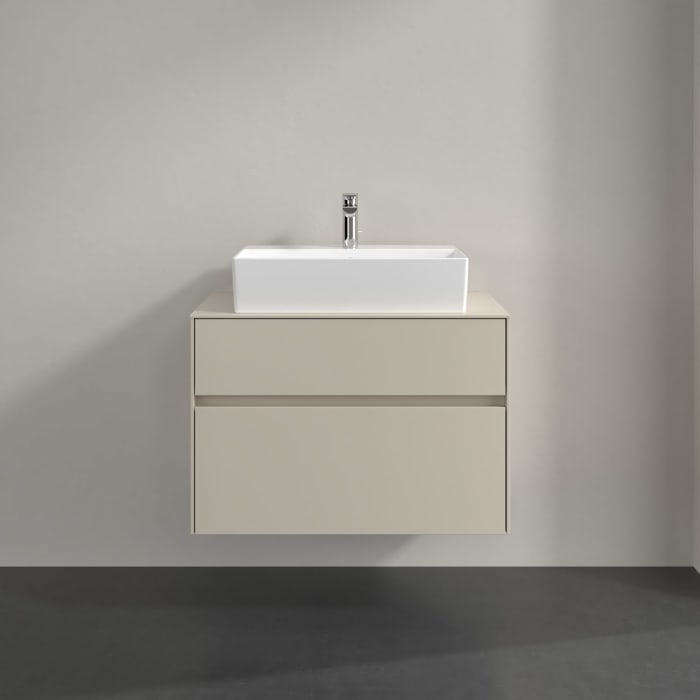 Villeroy & Boch Collaro Waschtischunterschrank 80 x 54,8 cm , mit LED-Beleuchtung, mit 2 Auszügen