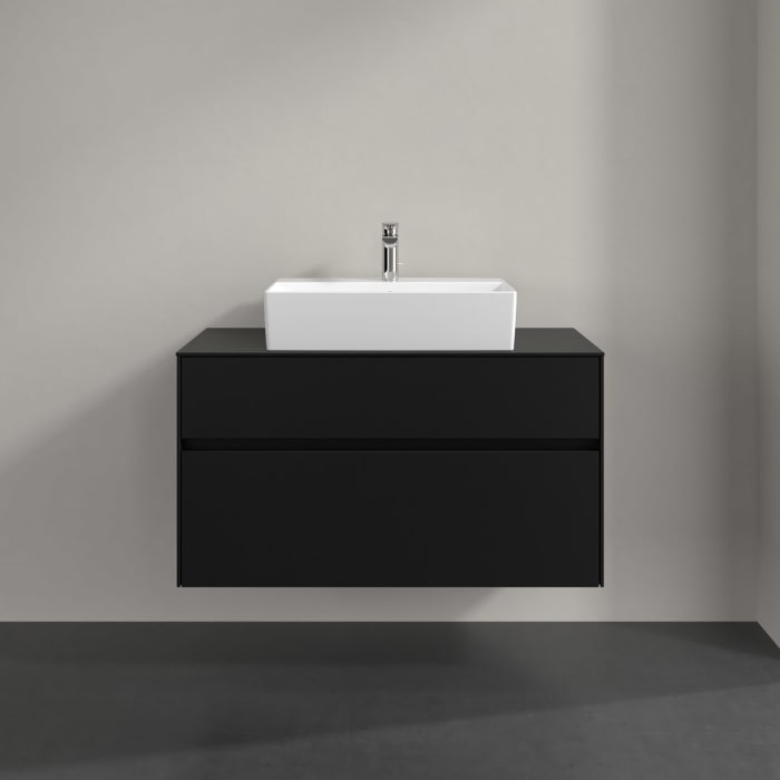 Villeroy & Boch Collaro Waschtischunterschrank 100 x 54,8 cm , mit LED-Beleuchtung, mit 2 Auszügen