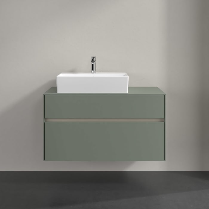 Villeroy & Boch Collaro Waschtischunterschrank 100 x 54,8 cm , mit LED-Beleuchtung, mit 2 Auszügen