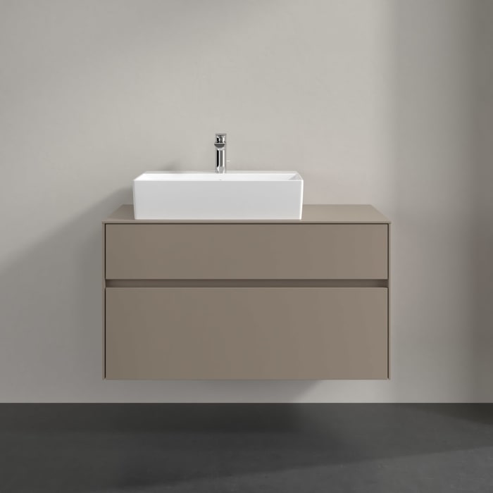 Villeroy & Boch Collaro Waschtischunterschrank 100 x 54,8 cm , mit LED-Beleuchtung, mit 2 Auszügen