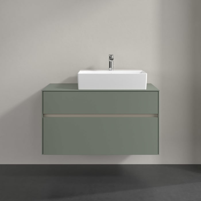 Villeroy & Boch Collaro Waschtischunterschrank 100 x 54,8 cm , mit LED-Beleuchtung, mit 2 Auszügen