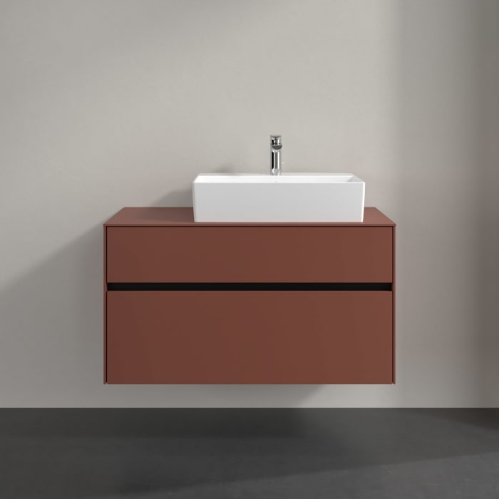 Villeroy & Boch Collaro Waschtischunterschrank 100 x 54,8 cm , mit LED-Beleuchtung, mit 2 Auszügen