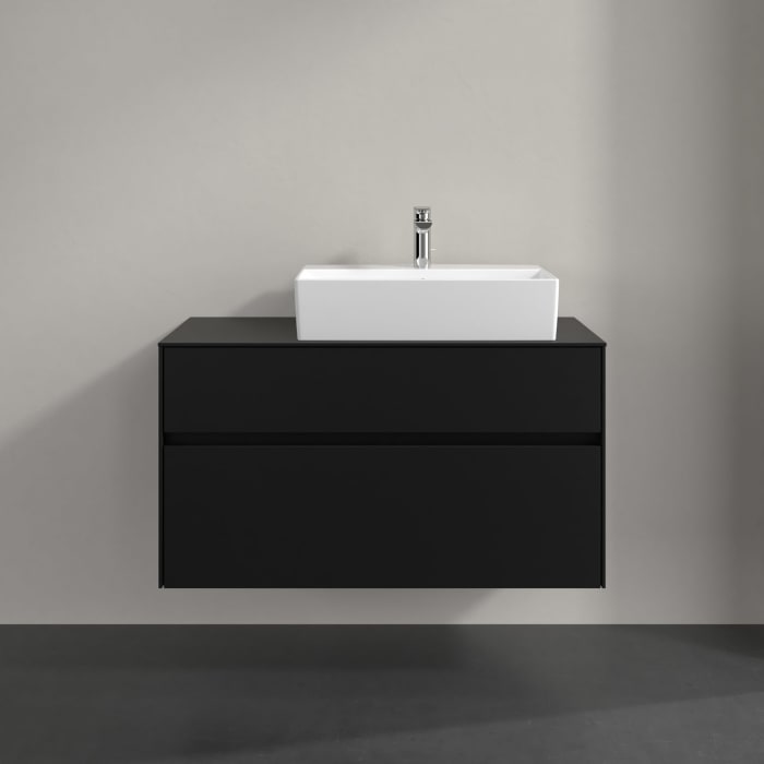 Villeroy & Boch Collaro Waschtischunterschrank 100 x 54,8 cm , mit LED-Beleuchtung, mit 2 Auszügen