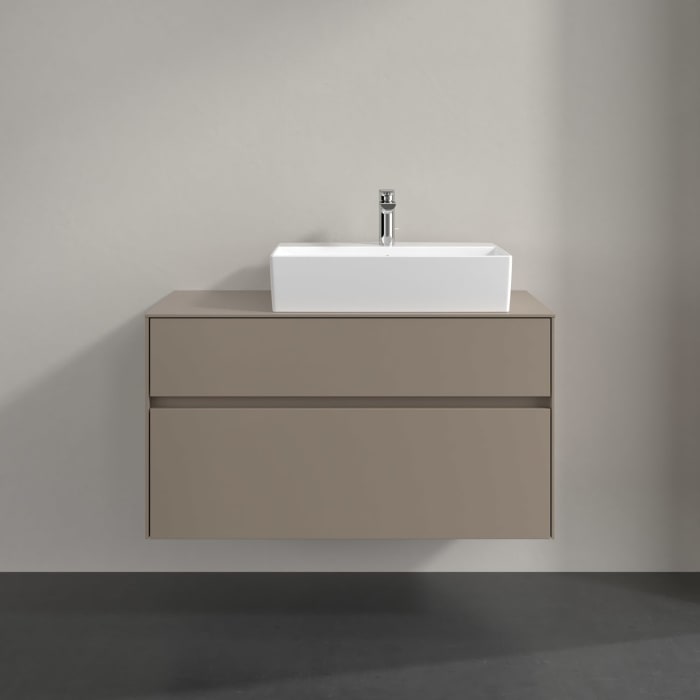 Villeroy & Boch Collaro Waschtischunterschrank 100 x 54,8 cm , mit LED-Beleuchtung, mit 2 Auszügen