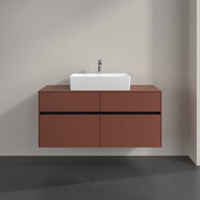 Villeroy & Boch Collaro Waschtischunterschrank 120 x 54,8 cm , mit LED-Beleuchtung, mit 4 Auszügen