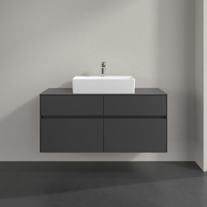 Villeroy & Boch Collaro Waschtischunterschrank 120 x 54,8 cm , mit LED-Beleuchtung, mit 4 Auszügen