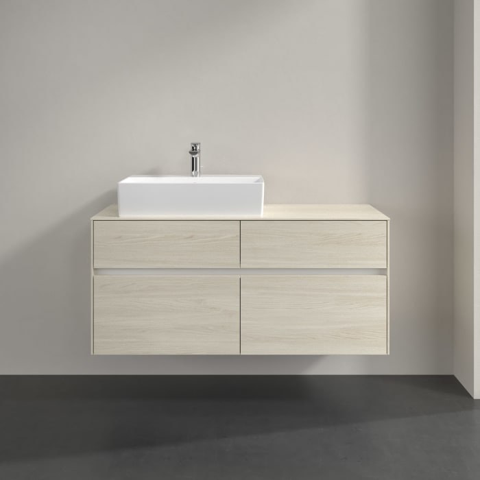 Villeroy & Boch Collaro Waschtischunterschrank 120 x 54,8 cm , mit LED-Beleuchtung, mit 4 Auszügen