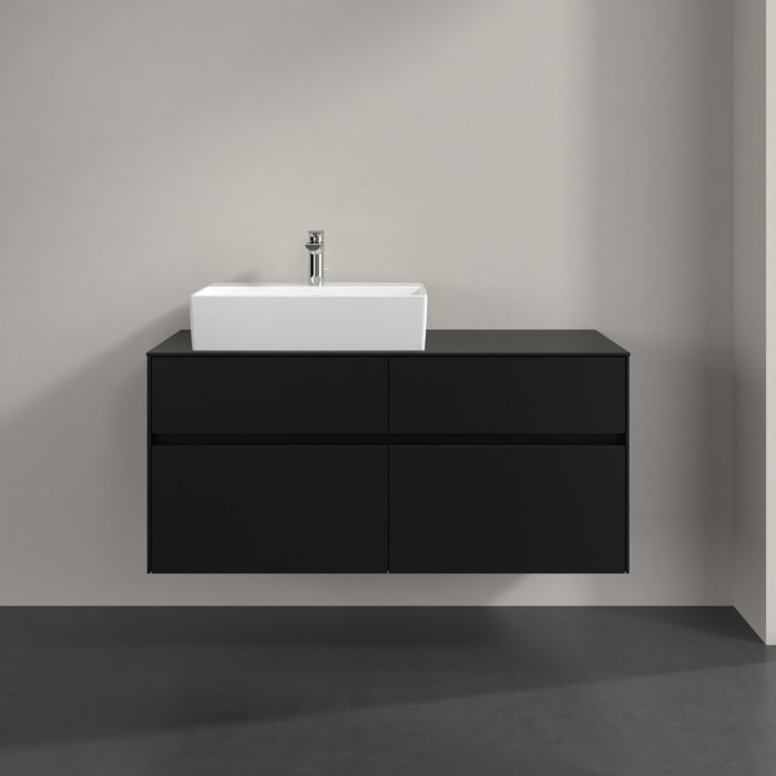 Villeroy & Boch Collaro Waschtischunterschrank 120 x 54,8 cm , mit LED-Beleuchtung, mit 4 Auszügen