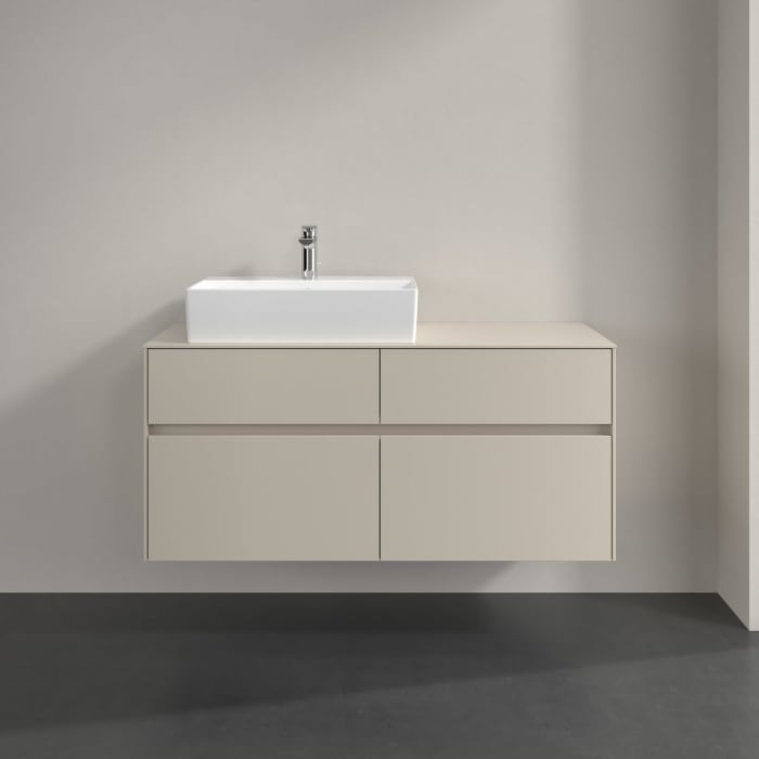 Villeroy & Boch Collaro Waschtischunterschrank 120 x 54,8 cm , mit LED-Beleuchtung, mit 4 Auszügen