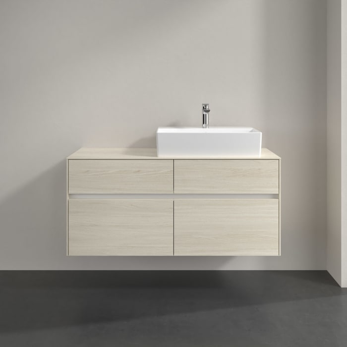 Villeroy & Boch Collaro Waschtischunterschrank 120 x 54,8 cm , mit LED-Beleuchtung, mit 4 Auszügen