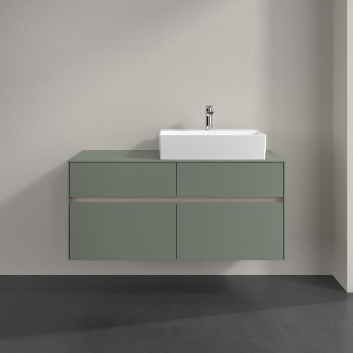 Villeroy & Boch Collaro Waschtischunterschrank 120 x 54,8 cm , mit LED-Beleuchtung, mit 4 Auszügen