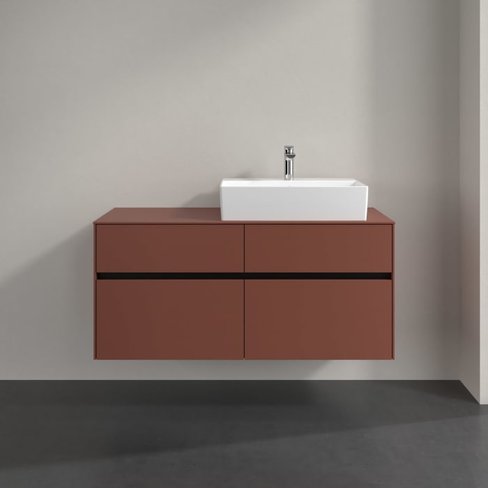 Villeroy & Boch Collaro Waschtischunterschrank 120 x 54,8 cm , mit LED-Beleuchtung, mit 4 Auszügen