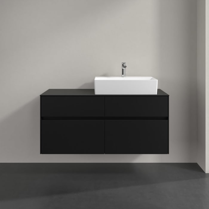 Villeroy & Boch Collaro Waschtischunterschrank 120 x 54,8 cm , mit LED-Beleuchtung, mit 4 Auszügen