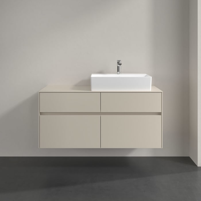 Villeroy & Boch Collaro Waschtischunterschrank 120 x 54,8 cm , mit LED-Beleuchtung, mit 4 Auszügen