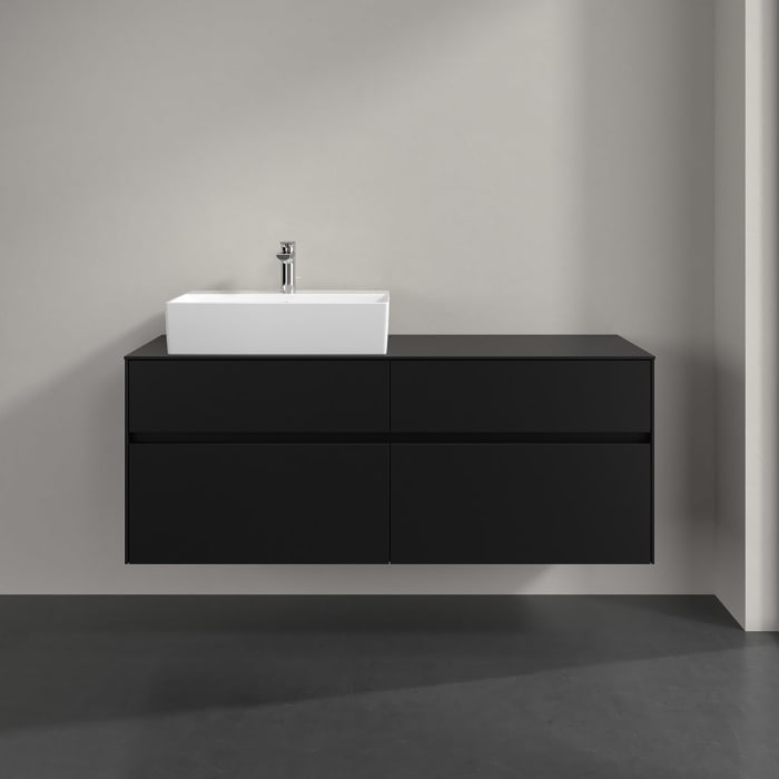 Villeroy & Boch Collaro Waschtischunterschrank 140 x 54,8 cm , mit LED-Beleuchtung, mit 4 Auszügen